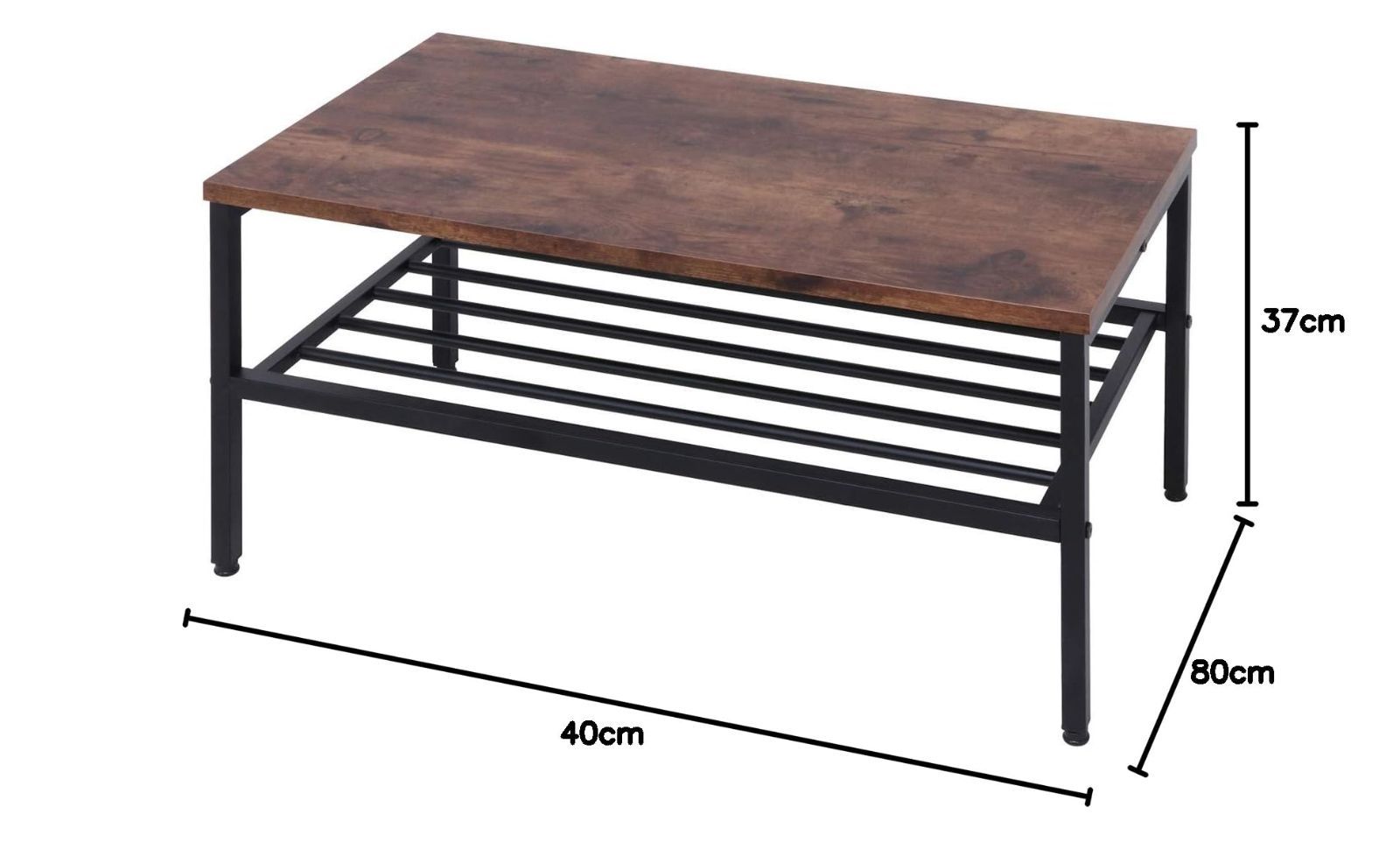 商品 不二貿易 ローテーブル リビングテーブル 幅80×奥行40×高さ37cm ブラウン ヴィンテージ風 収納棚付き 組立商品 ナビア 14643 MARWIL-DEMENAGEMENTS_CH