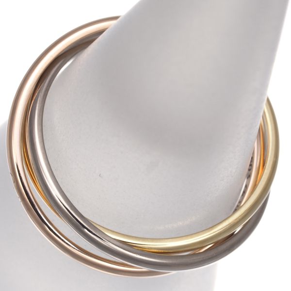 カルティエ トリニティリング スリー XS 51号 K18YG WG PG 178867