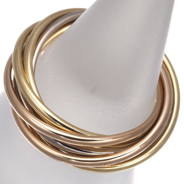 カルティエ トリニティリング スリー XS 7連 49号 K18YG WG PG 保証書 179613