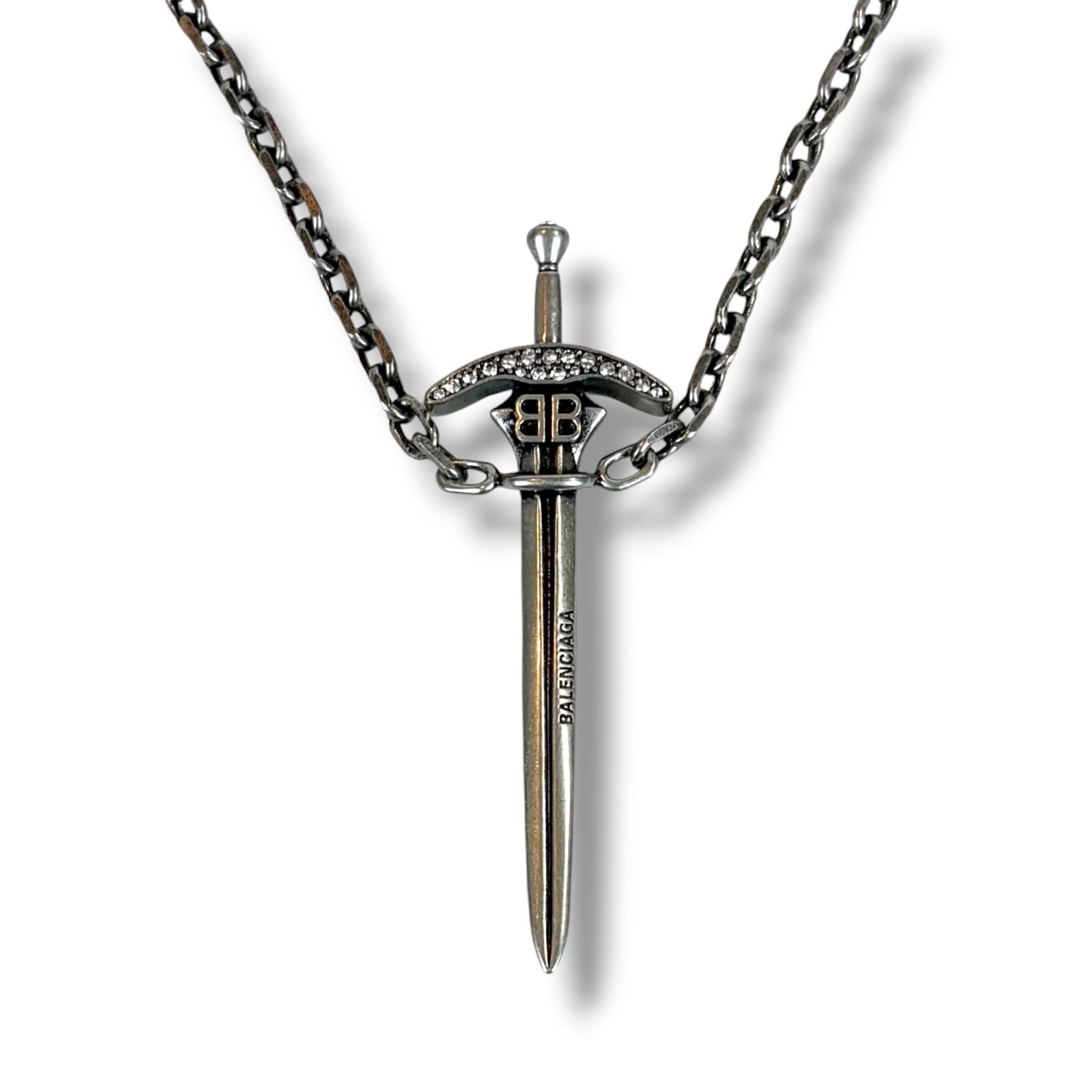 バレンシアガ BALENCIAGA Goth Sword ネックレス アンティーク調