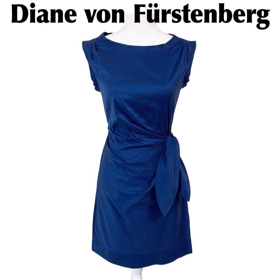 ダイアンフォンファステンバーグ ノースリーブワンピース 2 ネイビー