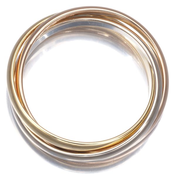 カルティエ トリニティリング スリー XS 49号 K18YG WG PG 177909 FORTGASGNV_COM_BR