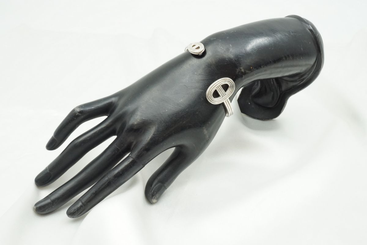 エルメス シェーヌダンクル 24 バングル ブレスレット Ag925 Unisex 銀 シルバー HERMES 4277j