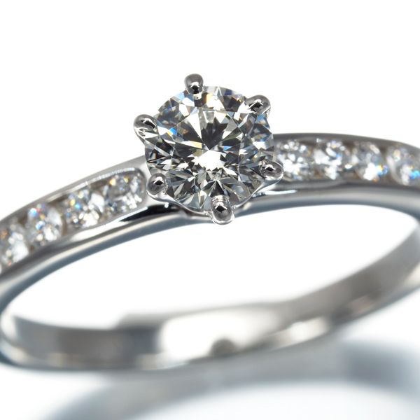 ティファニー リング ダイヤ ダイヤモンド 0.37ct ソリティア チャネルセッティング 11.5号 Pt950 179675