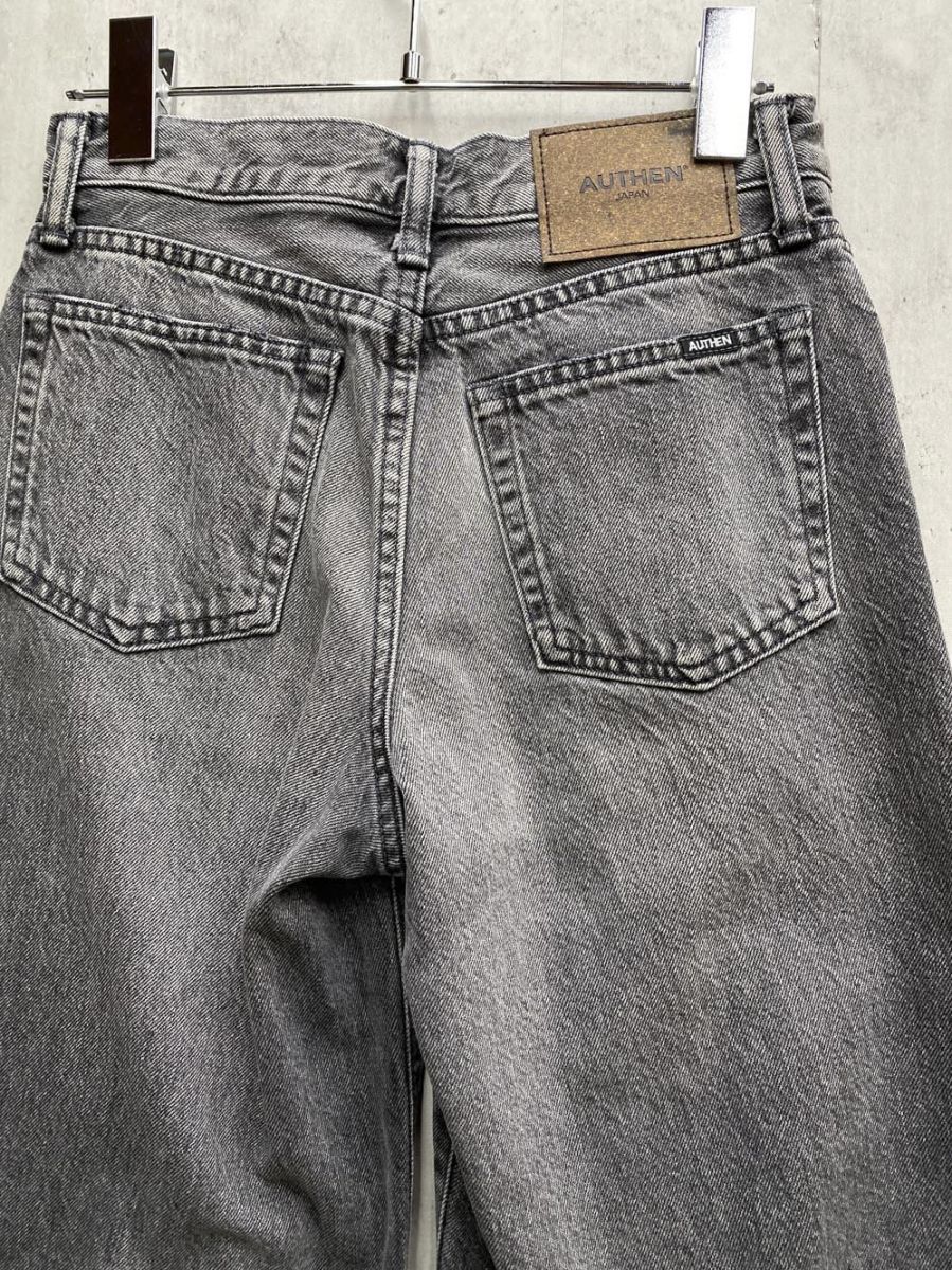 AUTHEN オーセン サーキュラーデニム ローライズワイドレッグ size23 黒 レディース DECORATOM_COM_BR