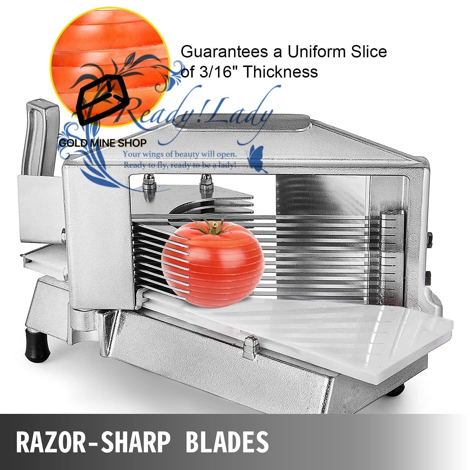 業務用チーズスライサー ステンレススチール製トマトスライサー 頑丈なトマトスライサー カッティングボード内蔵の手動トマトカッター