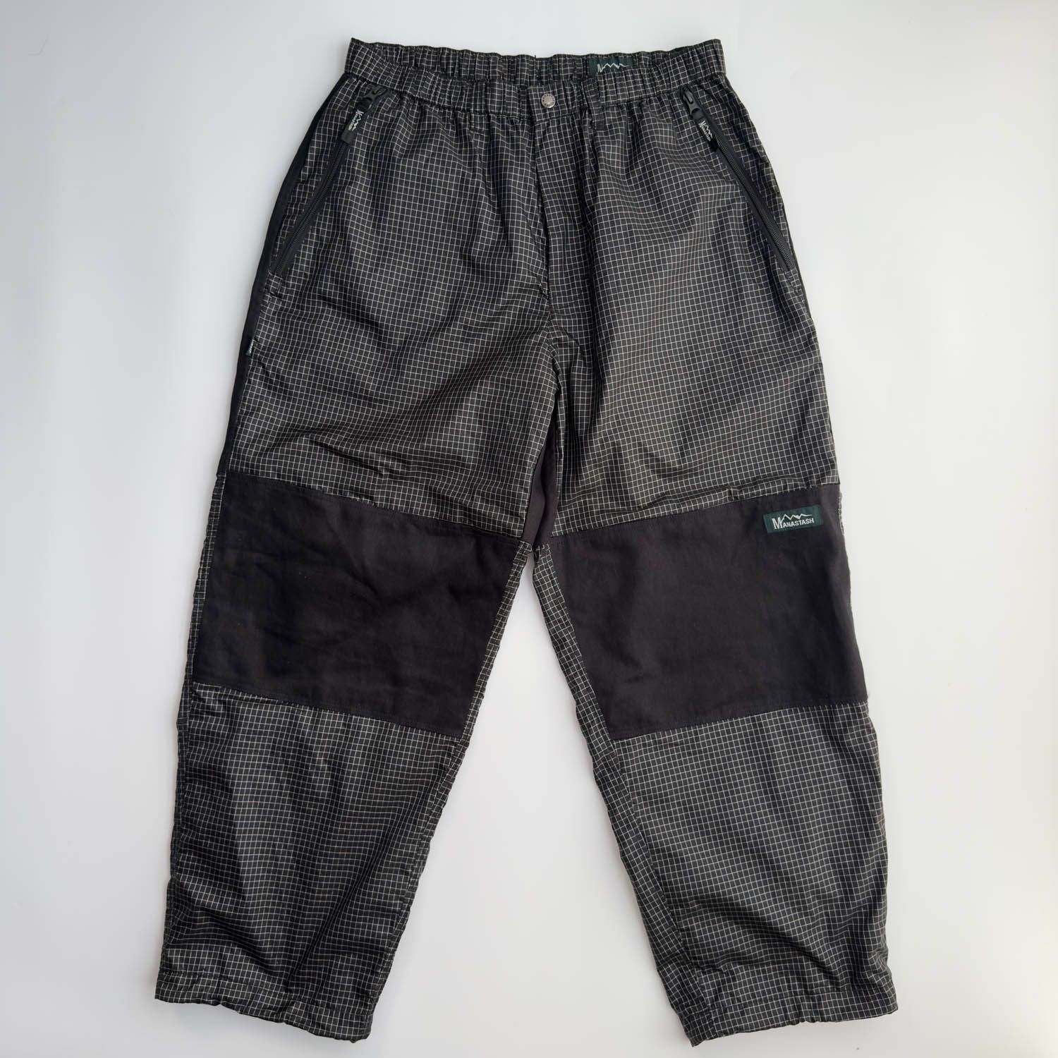MANASTASH × STABRIDGE マナスタッシュ × スタブリッジ 切替 グリッド ナイロン パンツ アパートメント the apartment サイズL 古着