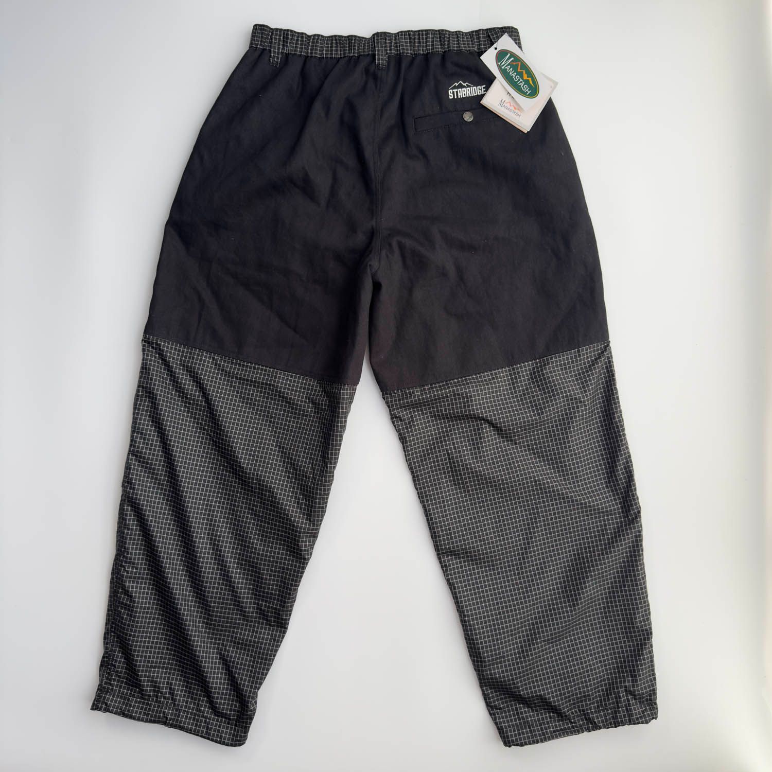 MANASTASH × STABRIDGE マナスタッシュ スタブリッジ 切替 グリッド ナイロン パンツ アパートメント the apartment サイズL 古着