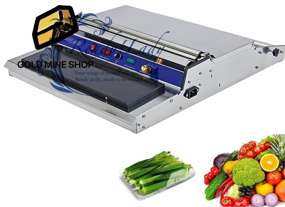 業務用手動野菜包装機 450 mmステンレス製フードシーラー 50 140℃温度調節 レストラン スーパーマーケット 果物屋用フィルムパッカー