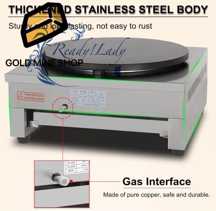 クレープメーカー＆グリドルクックトップ 16インチ 40cmパンケーキメーカー トルティーヤ用業務用ノンスティックパンケーキパンクレープグリドル ガス Gas WWW_OPDRERGINERDOGAN_COM