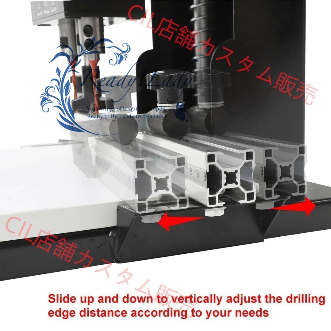 電動ヒンジボール盤 コードレスコンビドリル 木工用ポータブルヒンジボーリングマシン 2880 RPM 深さ0-40 mm キャビネットに最適 48-6 精密切断機 エンドミルセット