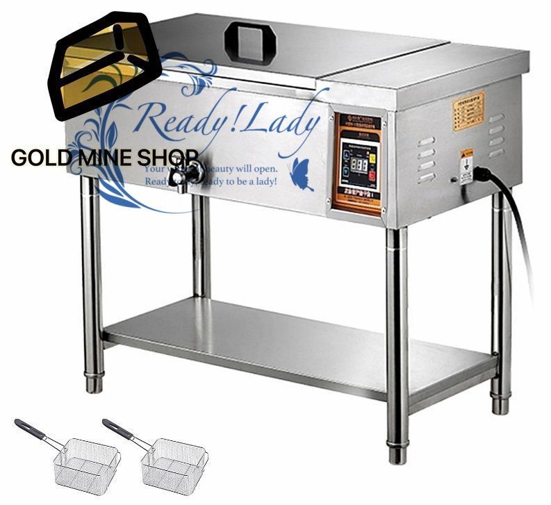 電気フライヤー 業務用 3000W ステンレスフライパン 12L 50~300℃温度制御 パーティーやレストランに 220V|50Hz 65*36*68cm 3000W