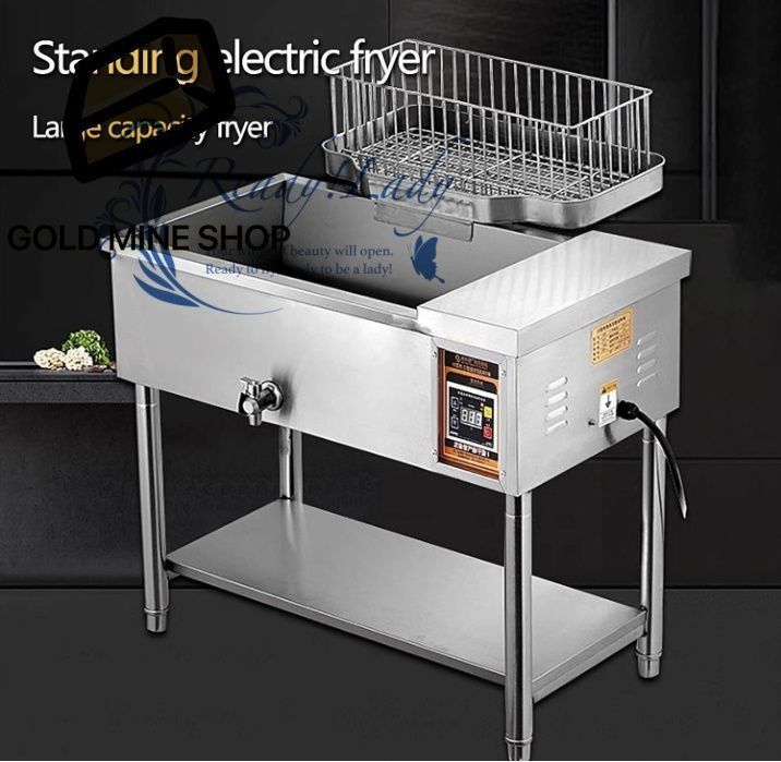 電気フライヤー 業務用 3000 W ステンレスフライパン 12 L 50～300℃温度制御 パーティーやレストランに 220 V|50 Hz 65*36*68 cm