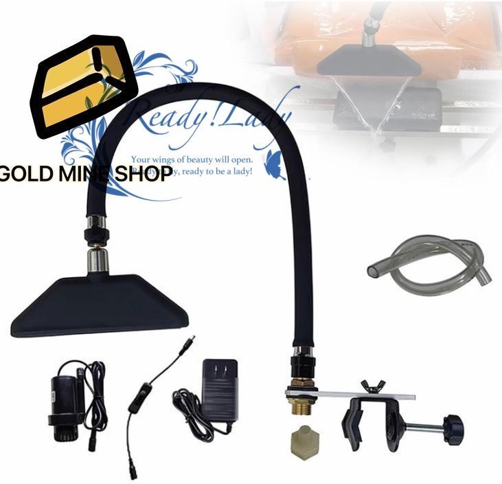 シャンプーベッドアクセサリー ウォーターフォールヘッドスパ機器 ポンプ付きヘッドスパ水出口 360°調節 な水循環フレーム サロン ヘッドスパ用