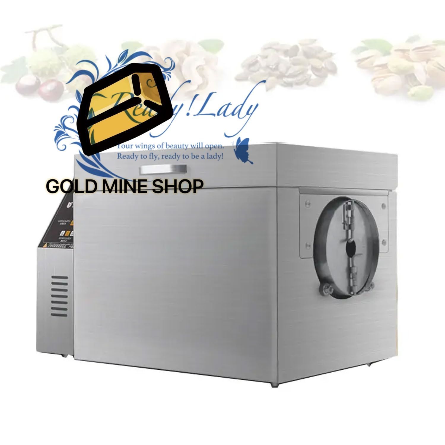 業務用コーヒー豆ロースター 2500W電気ナッツローストマシン 0-350℃調整 999minタイミング 4000Gステンレス鋼回転中華鍋コーヒー 栗 ピーナッツ 穀物用