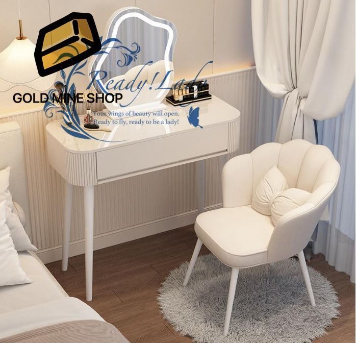ドレッサー ドレッサーテーブル 鏡台 化粧台 LEDミラー付き ドレッシングテーブルセット 収納 テーブル 椅子 LEDライトミラー 大容量 3点セット 北欧風 化粧テーブル シンプル オシャレ コスメ 収納デスク