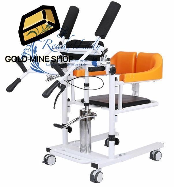 患者用可動式椅子 油圧 患者リフト車椅子 家庭用 リフト補助移送チェア 180°開閉 シート 95°角度調整 起き上がり補助装置 高齢者 食卓板 トイレ付き 介護者 要介護者共に負担が減る 油圧昇降