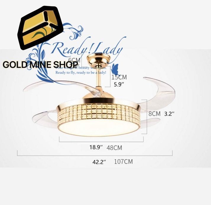 シーリングファンライトファン付き照明 LED クリスタル シーリングファン ライト ステルス ブレード ファン ライト リモコン 3 色調光 シーリングファン ライト付き シーリングライト ファン天井ファンシーリング ファン