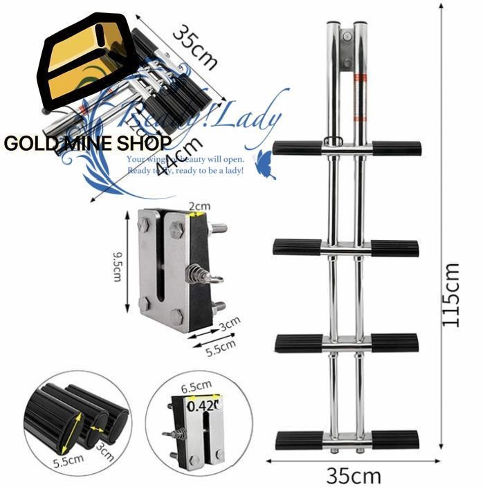 ステンレス鋼の隠し折りたたみ水はしご ヨット
