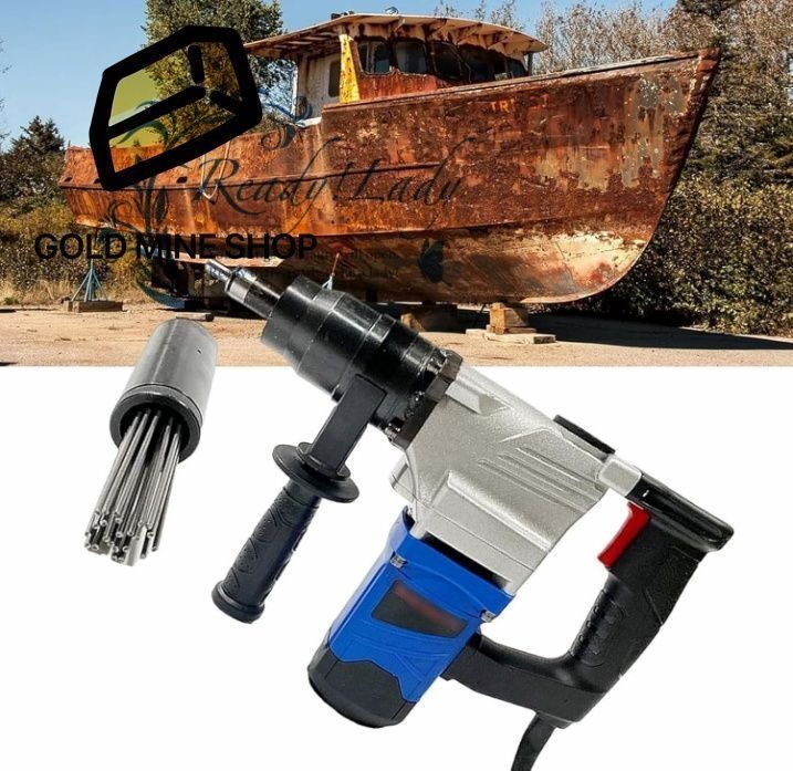 4500RPM 電動ニードルスケーラー 1100W 工業グレード ハンドヘルドニードル錆除去器 錆 溶接スラグ 塗装除去用 自動車 船舶 デッキ用