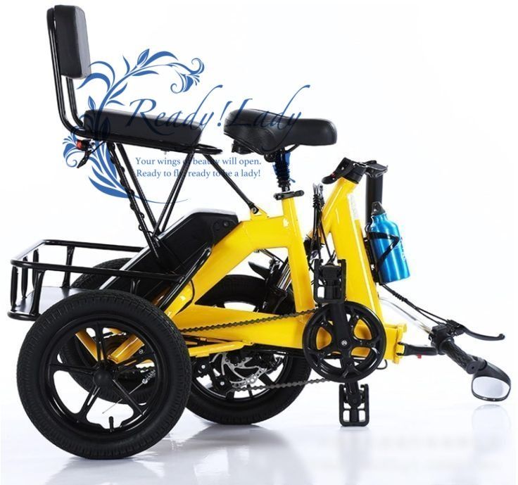 大人の折りたたみ電動三輪車電源アシスト三輪車リチウム バッテリー ペダル三輪車ミニ電動自転車ショッピング バスケット高齢者自転車屋外