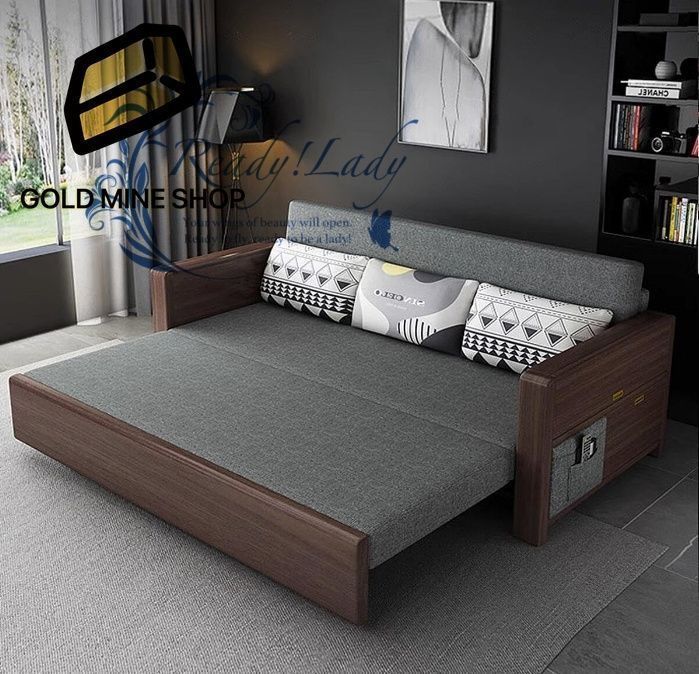 無垢材のソファベッド