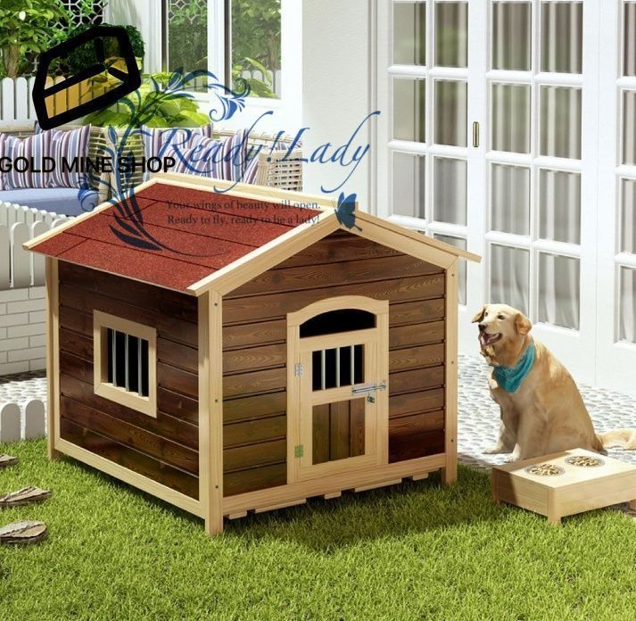 北欧 犬小屋 屋外用 大型犬 木製 ドア付きの大型屋外犬小屋 犬舎 屋外用 65*55*65 中型犬 小型犬 猫ハウス ペット犬の小屋 屋内|屋外の雨と日焼け止めペットの家 全天候型 組立式 防水 屋外屋内