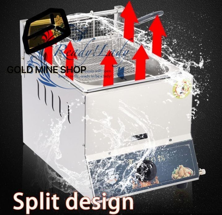 ガスフライヤー 都市ガス 2槽型フライヤー 業務用大型タイプガスフライヤー 20L 大容量 ステンレス卓上揚げ物鍋