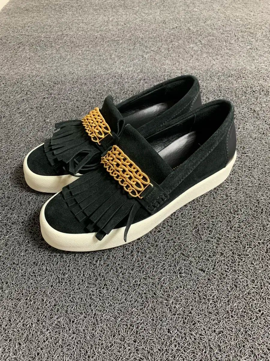  ジュゼッペ ザノッティ ブラック フリンジ ローファー ローファー ブーツ 革靴