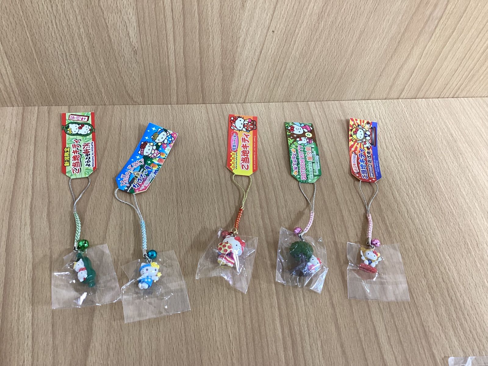 I679 キティちゃん根付ストラップ 5点セット ハローキティ こうのとり