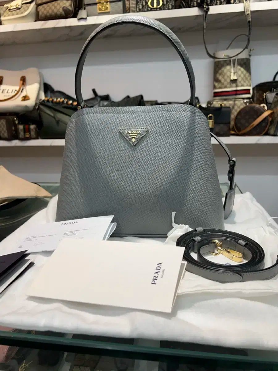 1BA282 PRADA プラダ サフィアーノ マティーニ スモール ショルダー トート クロスバッグ