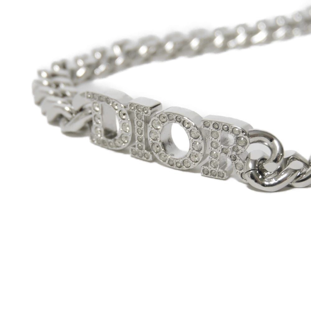 Dior ディオール ディオレボリューション チョーカー Dio r evolution クリスタル ラインストーン クリア ロゴ シルバー ネックレス N1583DVOCY_D13S