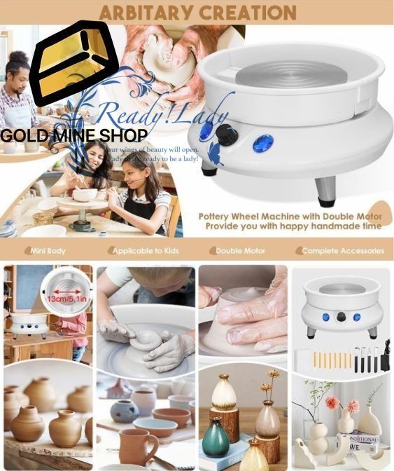 靴下 350W 電動ろくろ機 速度調整 な陶器成形機 取り外し な洗える洗面器 11個の成形ツールセット 向けDIY粘土アート 日本製