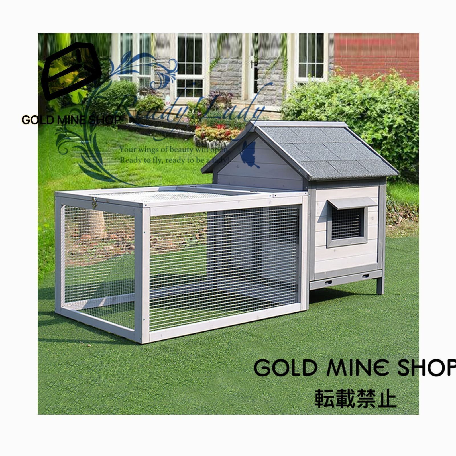 ラビットケージ家禽用鶏小屋屋外木製飼育ケージ家禽ケージ大型 鶏舎鶏用ケージアパートメント フラット耐候性鶏舎 家庭用 換気ドアと取り外し なトレイ付き