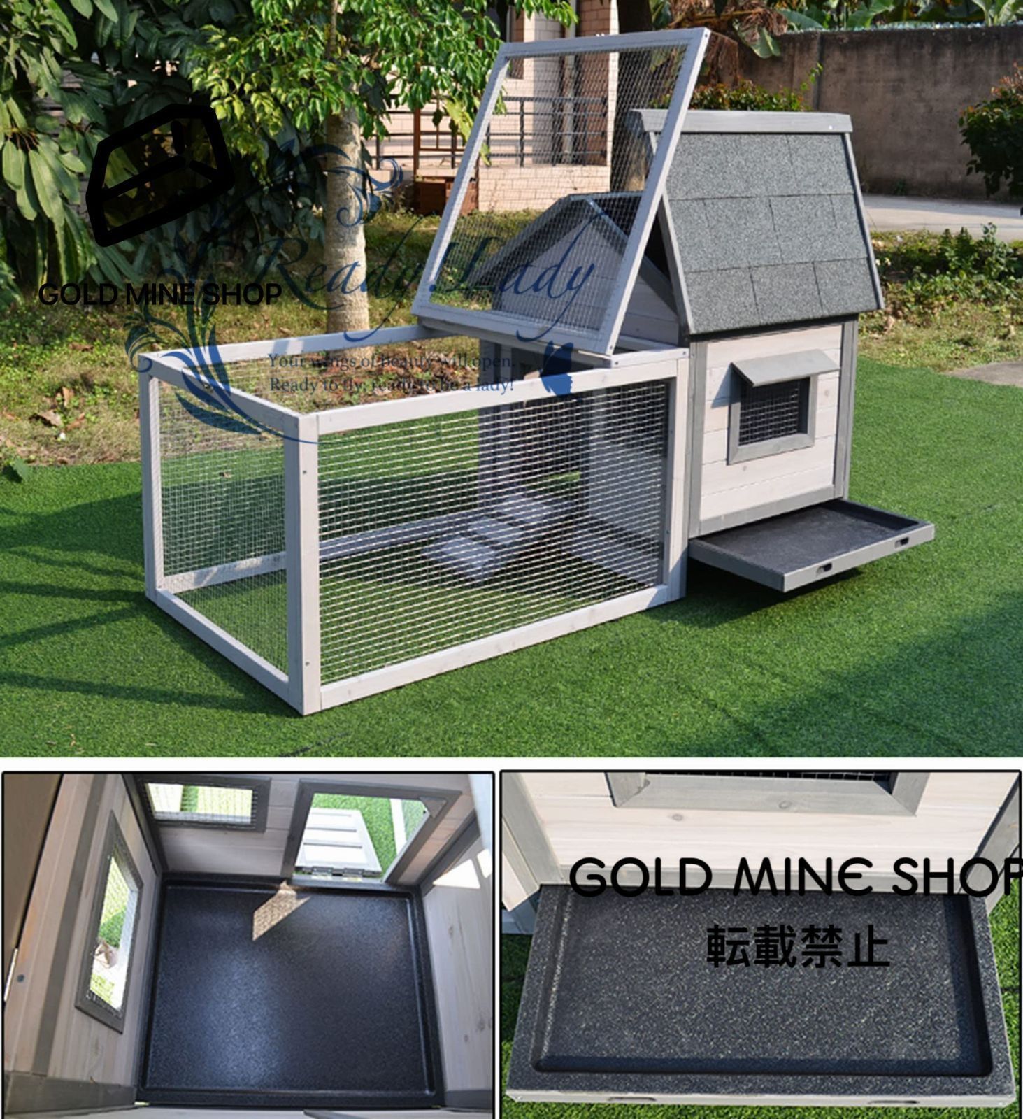 ラビットケージ家禽用鶏小屋屋外木製飼育ケージ家禽ケージ大型