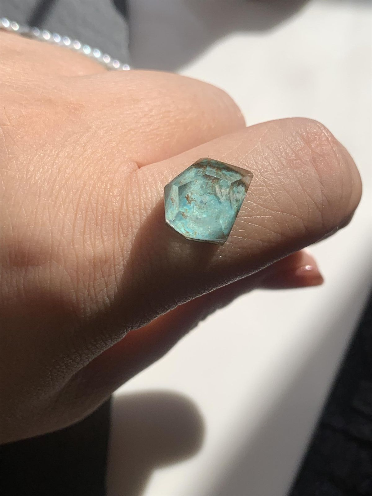 ターコイズ×クリスタルクォーツ 　ダブレットストーンリング シルバー 11 1点もの ターコイズ×クリスタルクォーツ ダブレットストーンリング