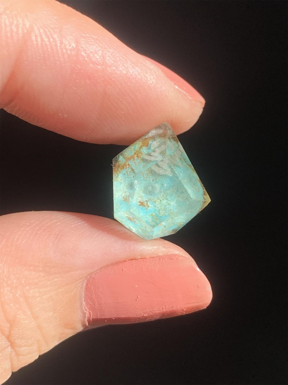 ターコイズ×クリスタルクォーツ ダブレット ストーン リング SV925