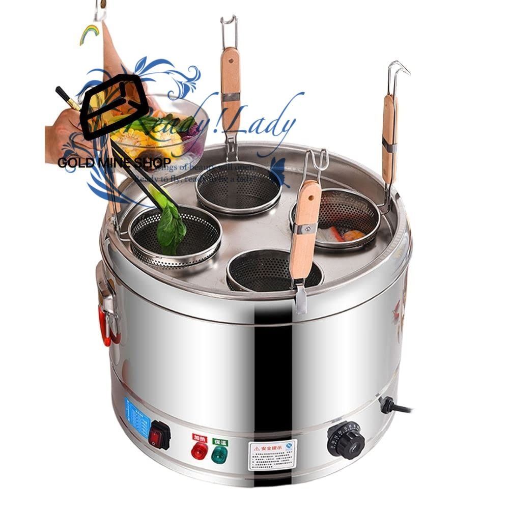 業務用炊飯器 かまど麺調理機 パスタメーカー ステンレス餃子スープ鍋麺メーカー4つのバスケット付き