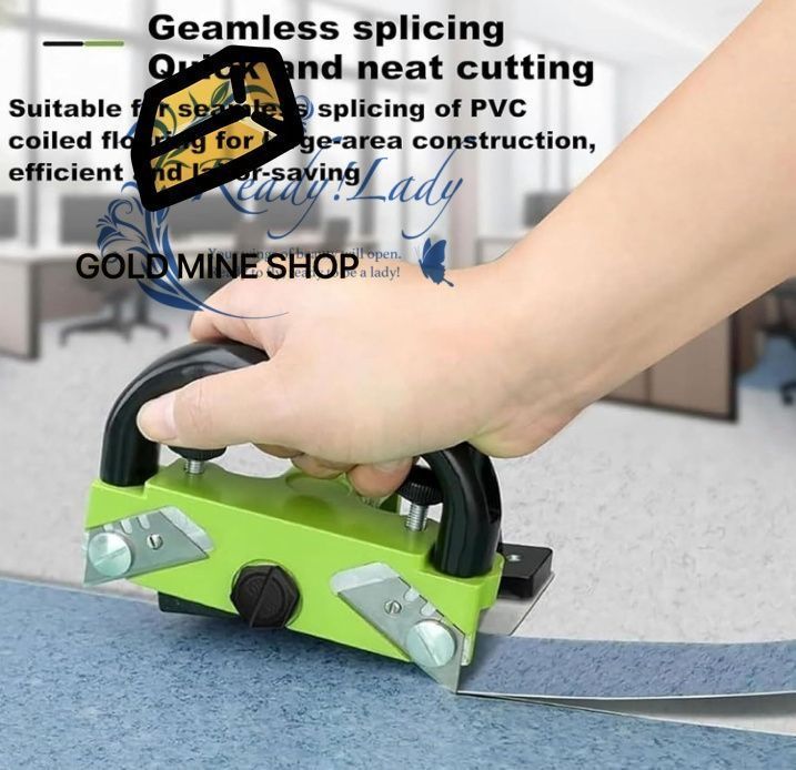 ポータブルPVCフロアカッター 深さと隙間調整 ラミネートPVCプラスチックシームレスプッシュナイフ 10枚の刃 アルミニウム合金ボディ ステンレススチールベース 家庭用 TAXISZCZECINEK_PL
