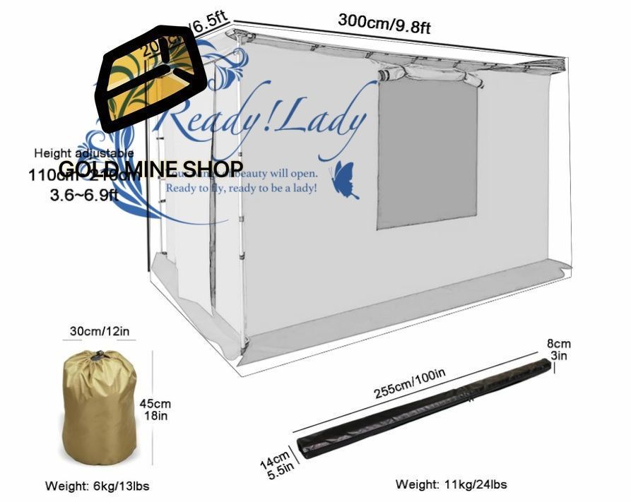 車 テント カーサイドシェルター ルーフラックトラックテント 格納式カーサイドタープ 車用タープ キャンプ タープ 防水収納バッグ付き Beige 200x300cm 6.6x9.8ft OLIVEOS_COM_TR