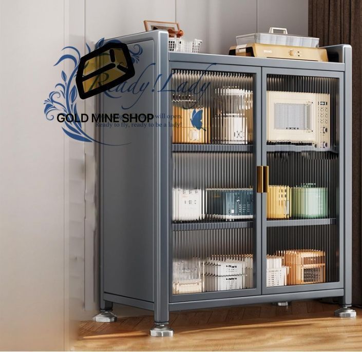 食器棚 スリム カップボード キッチン床置き多層収納ラック キッチン棚 レンジ台 家庭用 防塵キャビネット ストレージ レンジボード 家具 厨房置物架 収納ラック 食器だな 80x42x110cm