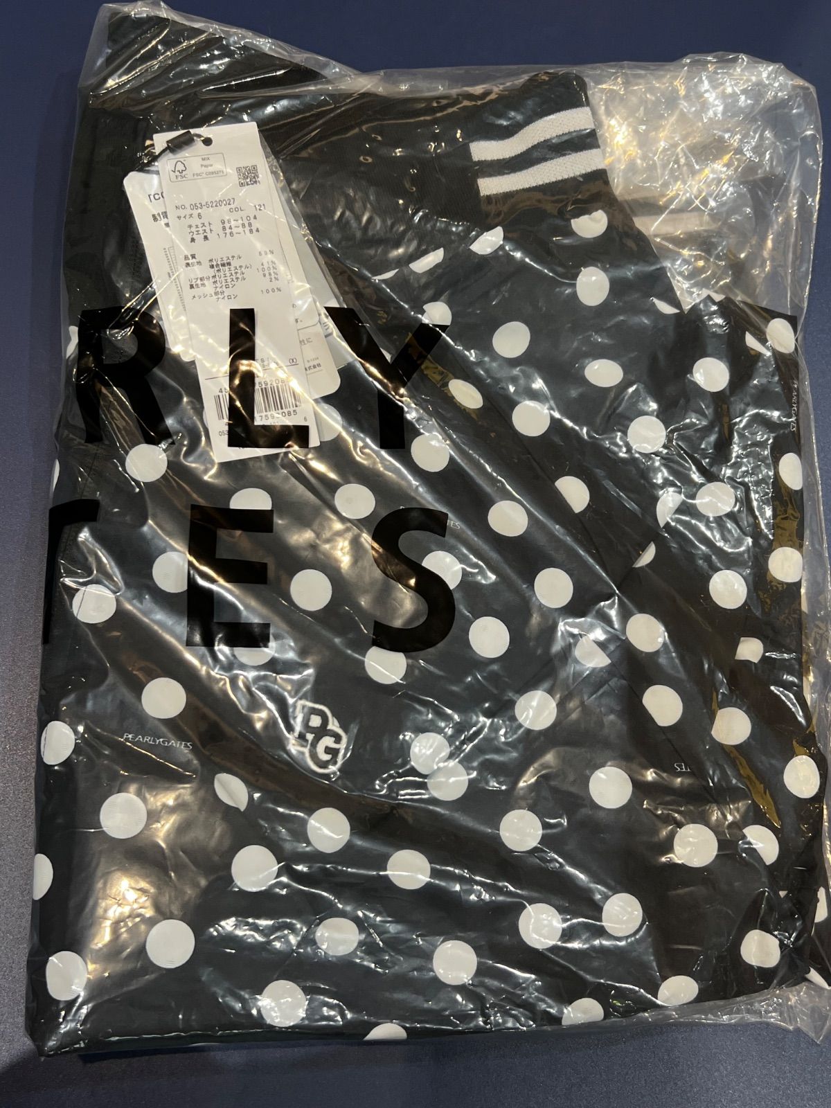 PEARLY GATES タフレックス×サーモトロン フルジップブルゾン ランダムドット柄 サイズ６ LL LLC-HASEGAWATOSO_COM