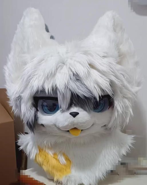 着ぐるみ ケモノ体 フルスーツ セット NO.56 グレー 灰色 全頭ヘッド ファースーツ ぬいぐるみ コスプレ コスチューム