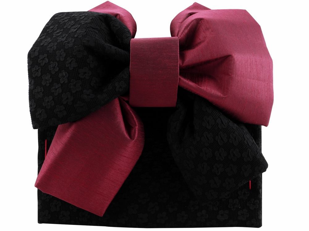 七五三 七歳用 結び帯 大寸 単品 ワイン ブラック da-251-13