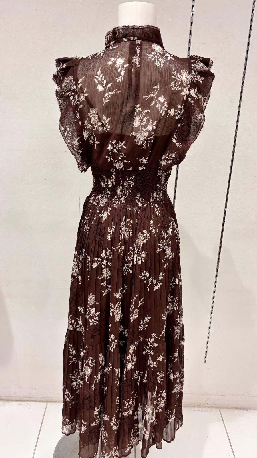 プリントプリーツシャーリングワンピース snidel