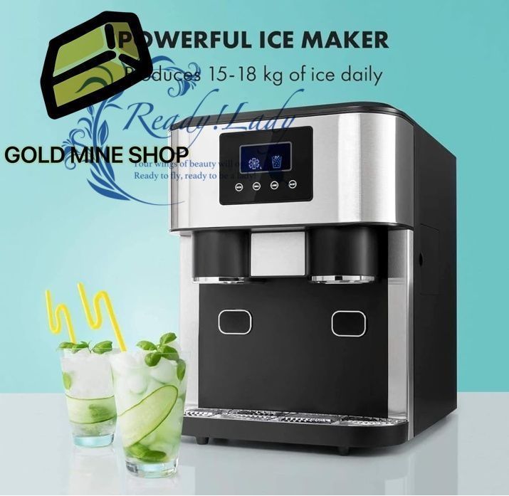 カウンタートップ用 3 合 1 電動アイスメーカー 家庭 バー レストラン向け アイスキューブ 砕氷 氷水が作れる H4