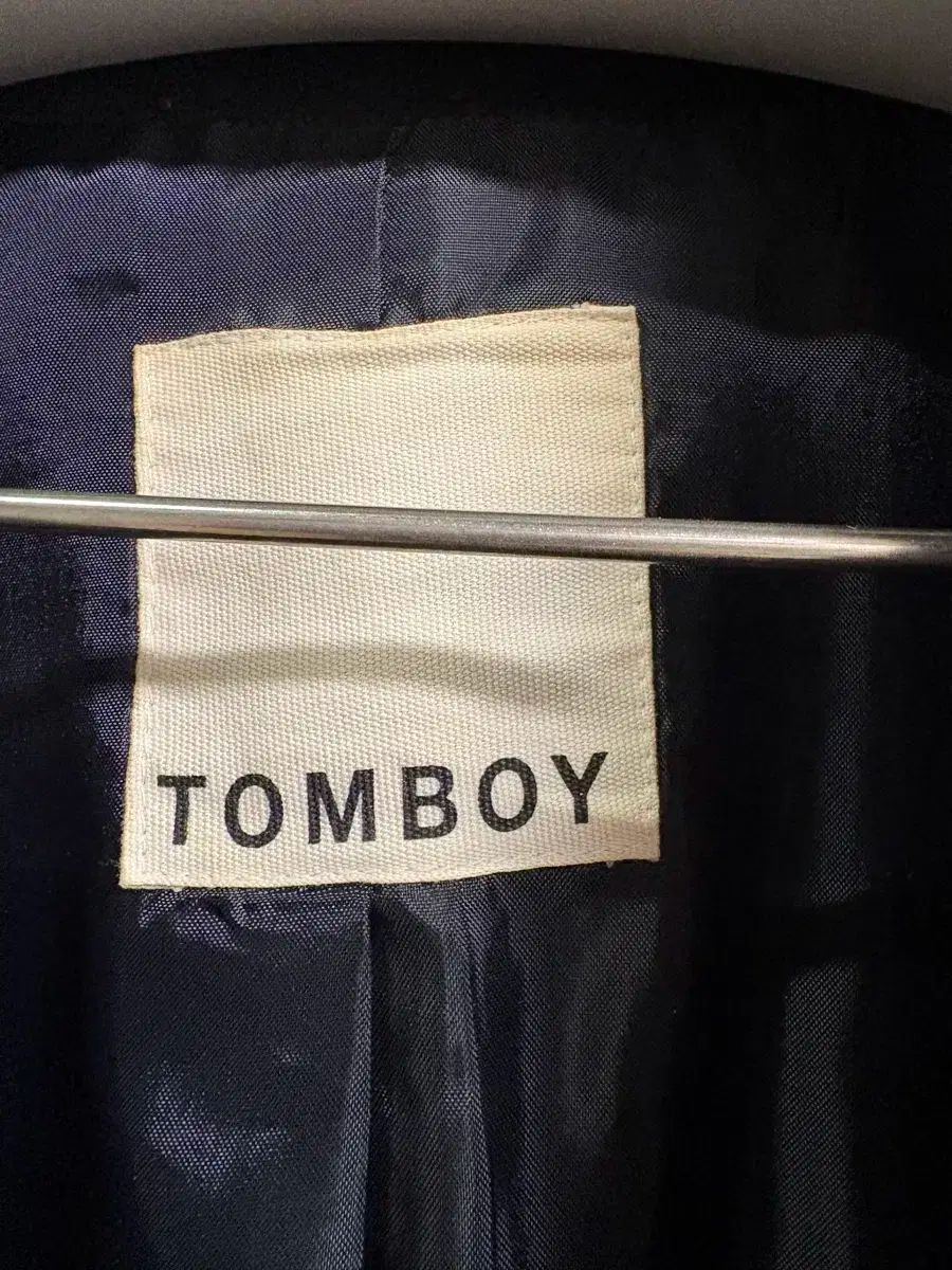 トムボーイ ネイビー ベルト ロングコート GULLKHAN_COM