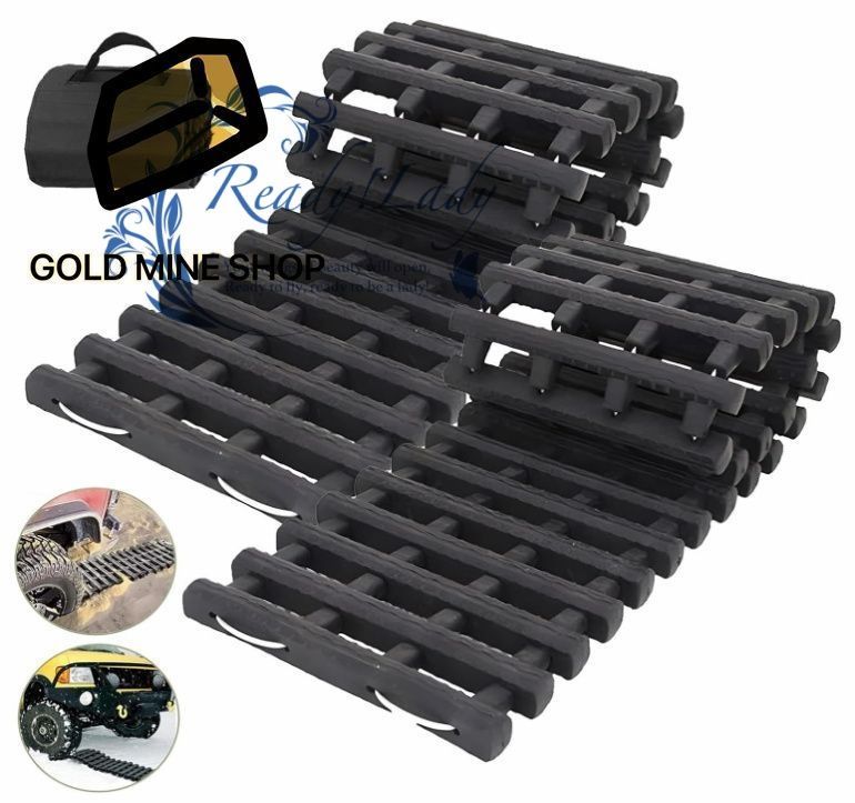 スタックラダー レスキューボード 車緊急脱出用マット タイヤ滑り止めマット スタックステップ 悪路脱出 雪道 砂地 泥道 スリップ対処 折りたたみ ポータブル カー用品 収納袋付き 80 cm 22