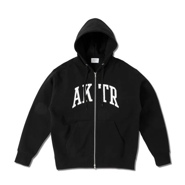 AKTR COLLEGE LOGO SWEAT ZIP HOODIE BLACK 225-024010