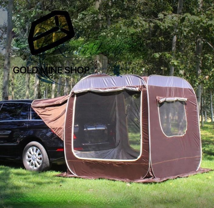 カートランクテント 簡単セットアップ 車用テールゲートテント - ポータブル防水ルーフトップテント カーキャノピー SUV ミニバン ハッチバック用 - サンシェルター キャンプ SUV リアテント